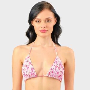 Blackbough Swim - Martin Triangle Top/Floral Pink Romance Scrunch